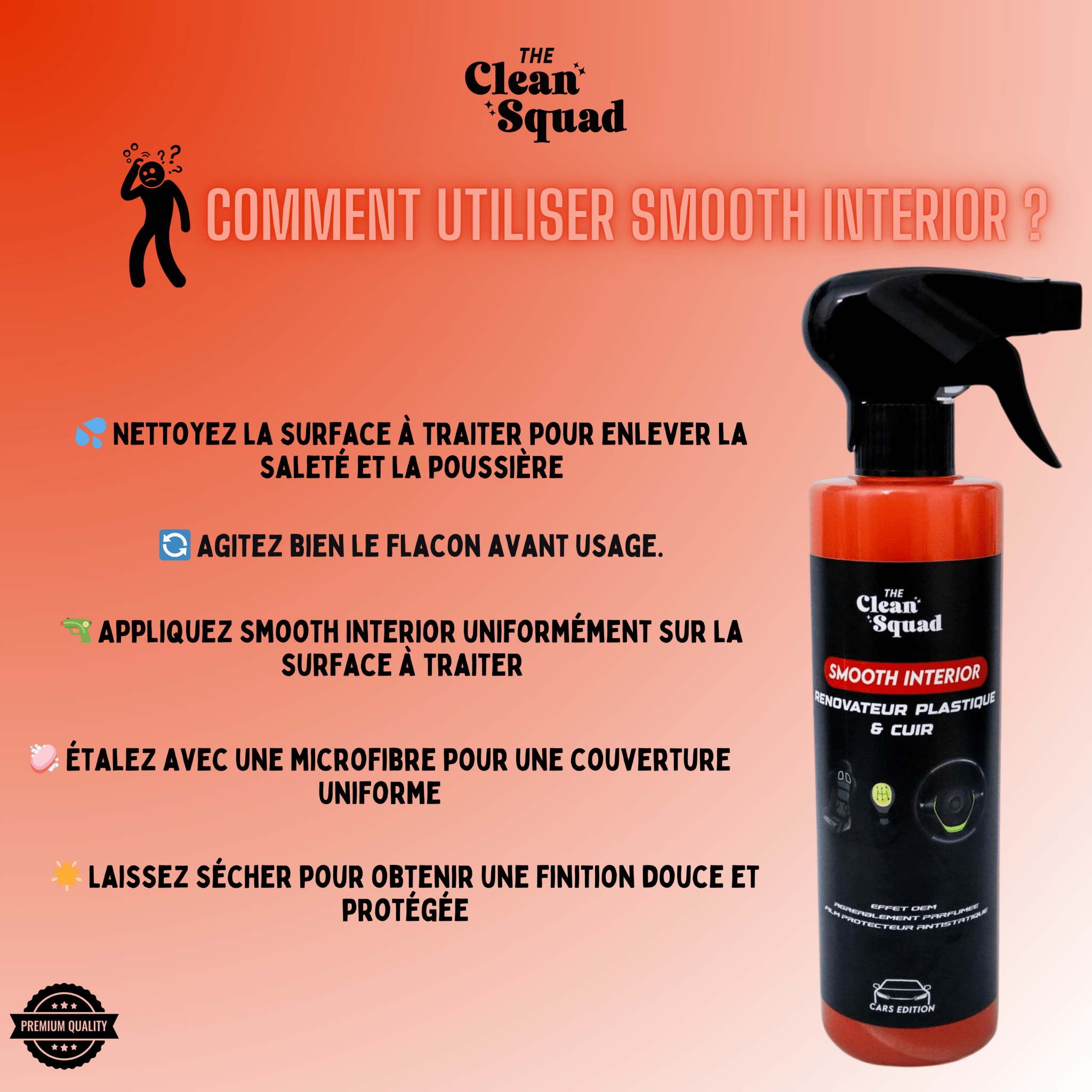 Smooth Interior - Rénovateur Cuir & plastique - Clean Squad V2